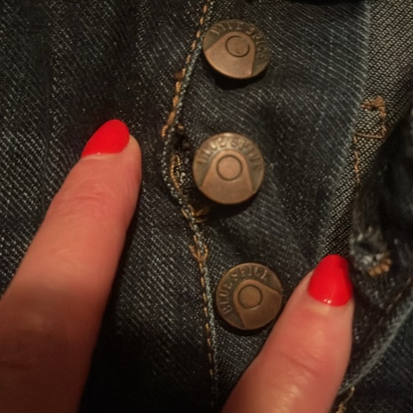 Blue Spice high waisted distressed frayed jeans! - Picture 3 of 5